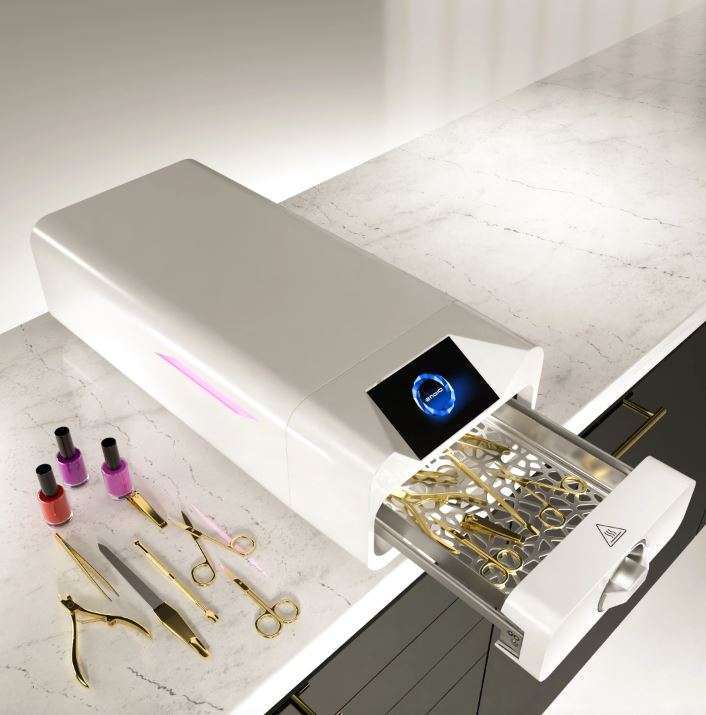 Enbio S in manicure salon - Class B sterilizer for nail technicians
